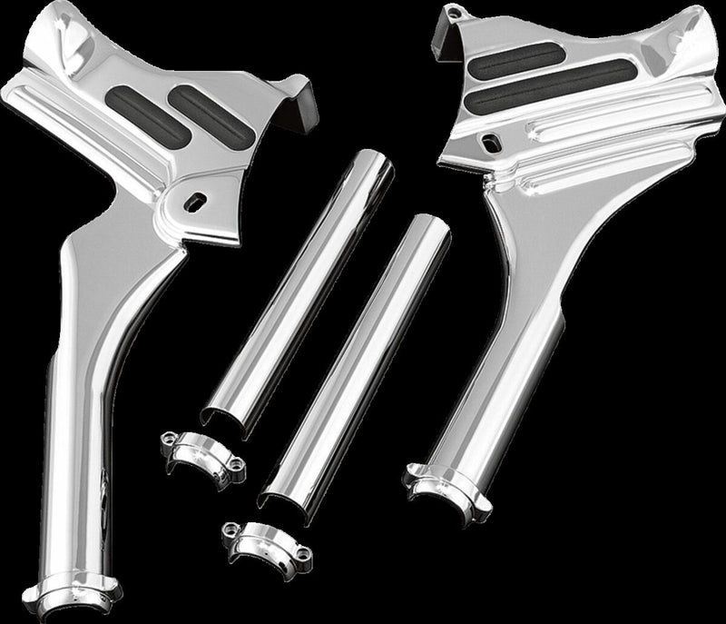 Kuryakyn Deluxe Neck Covers In Chrome For Harley-Davidson 1995-2007 Touring Motorcycles