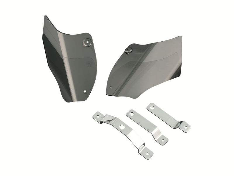 Kuryakyn Reflective Smoke Saddle Shield Heat Deflectors For Harley-Davidson 2000-2017 Softail Models