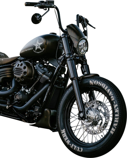 Cult Werk Spoiler Bobber for 2018-2024 Harley-Davidson Chin Spoiler Black Front ABS Plastic Each