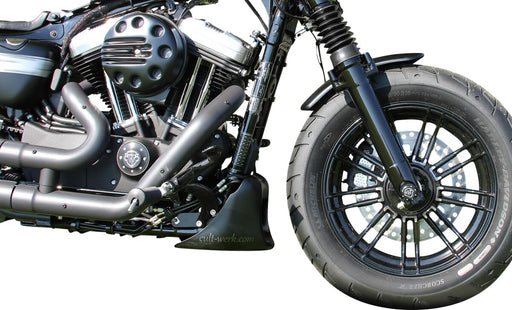 Cult Werk Spoiler Bobber for 1986-1999, 2004-2022 Harley-Davidson Chin Spoiler Black Front ABS Plastic Each