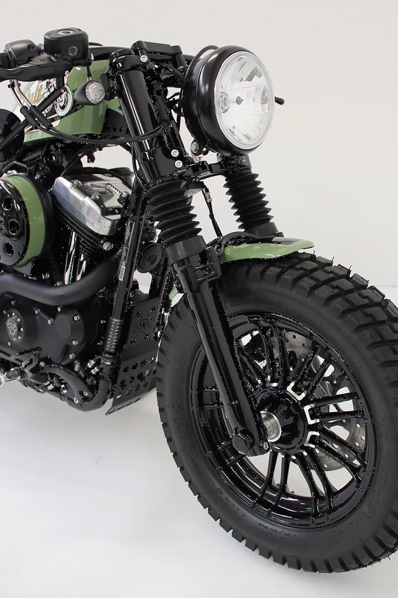 Cult Werk Spoiler Old School for 1986-2002, 2004-2022 Harley-Davidson Chin Spoiler Black Front ABS Plastic Each
