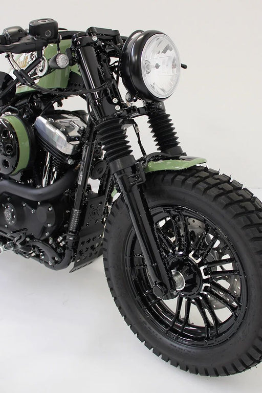Cult Werk Spoiler Old School for 1986-2002, 2004-2022 Harley-Davidson Chin Spoiler Black Front ABS Plastic Each