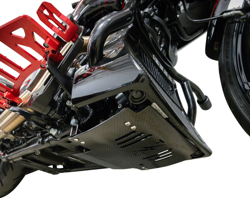 Thrashin Supply Co. Carbon Fibre Skid Plate for 2024-2025 Harley-Davidson Black #TSC-3034-1