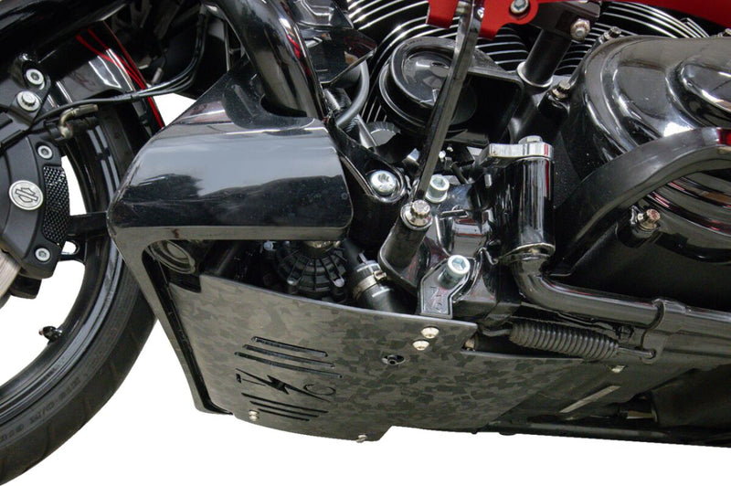 Thrashin Supply Co. Forged Carbon Fibre Skid Plate for 2024-2025 Harley-Davidson Black #TSC-3035-1