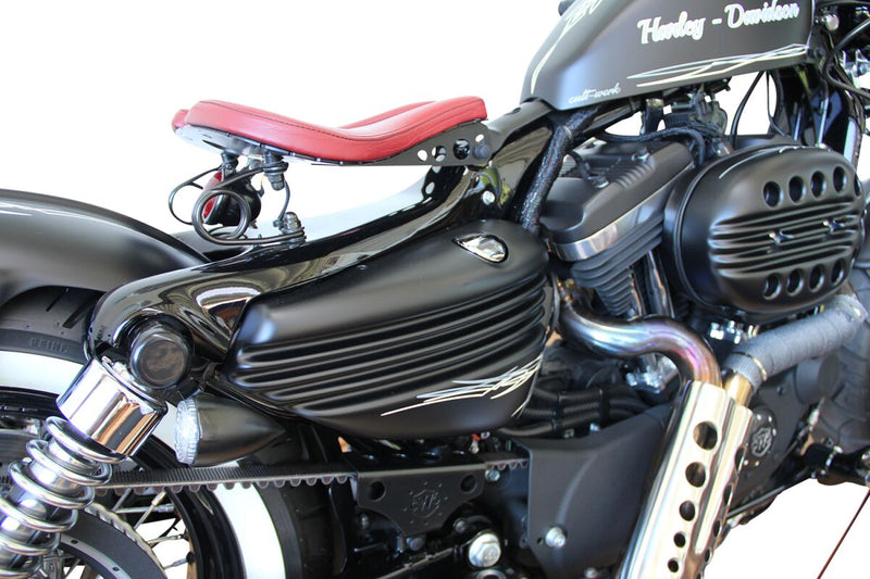 Cult Werk Side Panel Bobber for 2014-2022 Harley-Davidson Black Left Right ABS Plastic Pair