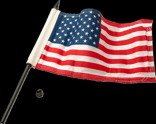 Ciro Flag Pole Black Satin Steel