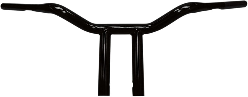 1-1/4" Super T Handlebar with Built-In Riser Dyna, Softail, Classic, Sportster, Touring Black| Powder-Coated