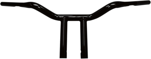 1-1/4" Super T Handlebar with Built-In Riser Dyna, Softail, Classic, Sportster, Touring Black| Powder-Coated