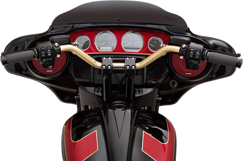 Thrashin Supply Co. Mid Bend 1 Inch Dia. Handlebars In Black For 1982-2024 Harley-Davidson
