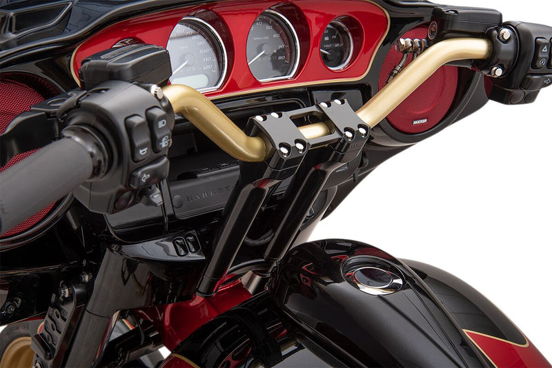 Thrashin Supply Co. Mid Bend 1 Inch Dia. Handlebars In Black For 1982-2024 Harley-Davidson