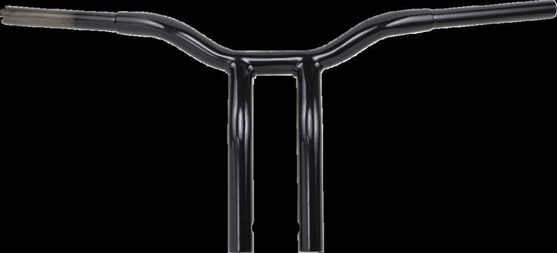 Kage Fighter Welded Bent-Riser Handlebar Black| Gloss