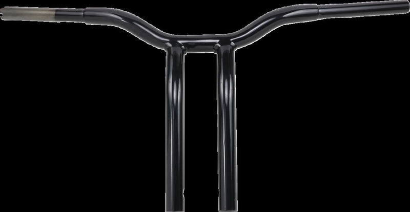 Kage Fighter Welded Bent-Riser Handlebar Black| Gloss