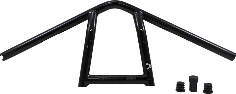 Burly Brand 9 Inch High Jim Handlebar In Black For Harley-Davidson 1982-2021 Mechanic & E-Throttle Models