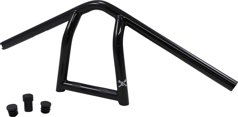 Burly Brand 9 Inch High Jim Handlebar In Black For Harley-Davidson 1982-2021 Mechanic & E-Throttle Models