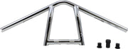Burly Brand 9 Inch High Jim Handlebar In Chrome For Harley-Davidson 1982-2021 Mechanic & E-Throttle Models