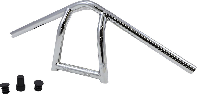 Burly Brand 9 Inch High Jim Handlebar In Chrome For Harley-Davidson 1982-2021 Mechanic & E-Throttle Models
