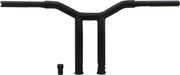 Burly Brand 10 Inch High Dominator Raked 1-1/4 Inch T-Bar Handlebars In Matte Black For Harley-Davidson 1982-2024 Harley-Davidson Including E-Throttle Models