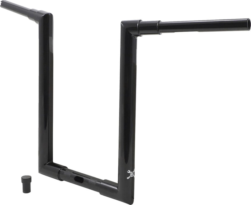 Burly Brand 1 1/2 Inch Jason 16 Inch Handlebar In Black For Harley-Davidson 2015-2023 FLTR Road Glide Models