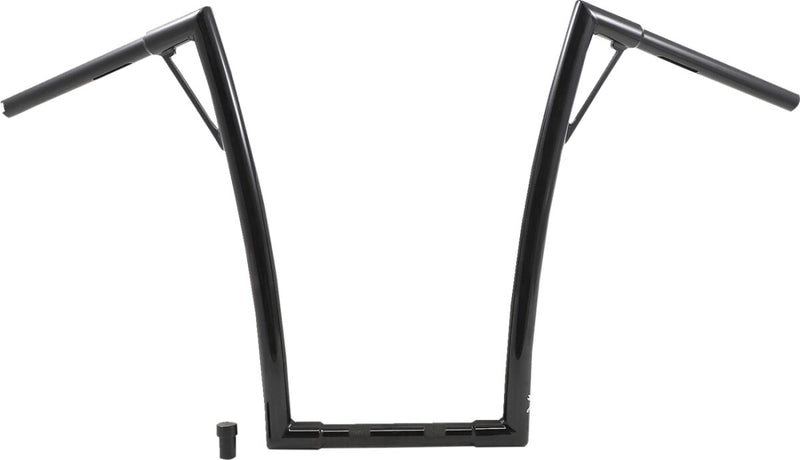 Burly Brand 1 1/4 Inch Louie 19 Inch Handlebar In Gloss Black For Harley-Davidson 1982-2023 Models