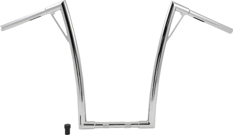 Burly Brand 1 1/4 Inch Louie 19 Inch Handlebar In Chrome For Harley-Davidson 1982-2023 Models
