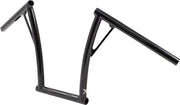 Burly Brand 1 Inch Viejo Handlebar With 13 Inch Rise In Black For Harley-Davidson 1982-2023 Models With Mechanical & E-Throttle (Excl. 88-11 Springers) With 1 Inch Inlet Diameter Risers