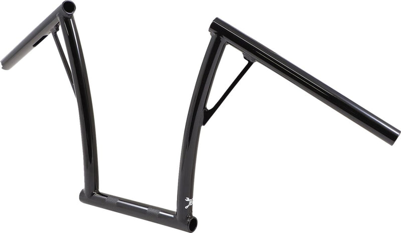 Burly Brand 1 Inch Viejo Handlebar With 13 Inch Rise In Black For Harley-Davidson 1982-2023 Models With Mechanical & E-Throttle (Excl. 88-11 Springers) With 1 Inch Inlet Diameter Risers