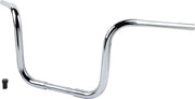 Burly Brand 12 Inch Gorilla Ape Hanger Handlebars In Chrome For Harley-Davidson 1982-2023 Models With Mechanical & E-Throttle (Excl. 88-11 Springers) With 1 Inch Inlet Diameter Risers