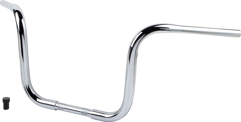 Burly Brand 12 Inch Gorilla Ape Hanger Handlebars In Chrome For Harley-Davidson 1982-2023 Models With Mechanical & E-Throttle (Excl. 88-11 Springers) With 1 Inch Inlet Diameter Risers