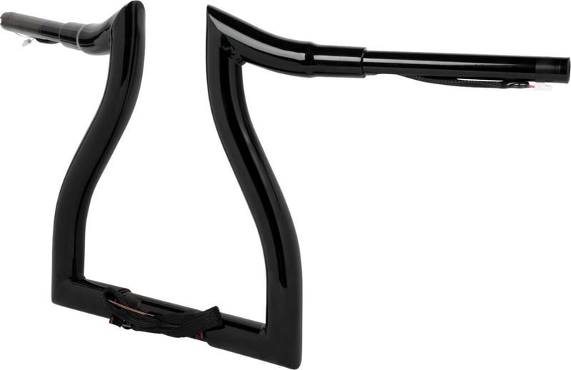 LA Choppers Pre-Wired Hammerhead Handlebar for 2015-2022 Harley-Davidson Black Steel Each