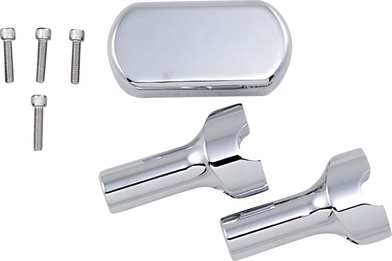 Solid Handlebar Riser & Top Clamp Kit Dyna,
Softail,
Sportster