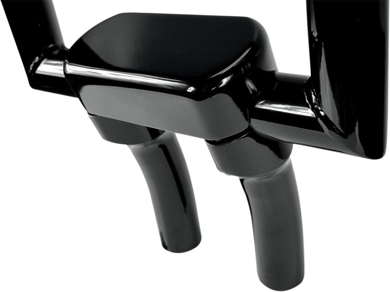 Hefty Handlebar Riser & Top Clamp Kit Dyna, Softail, Sportster Black| Gloss
