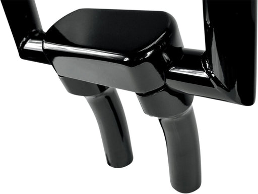 Hefty Handlebar Riser & Top Clamp Kit Dyna, Softail, Sportster Black| Gloss