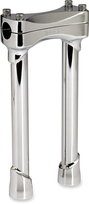 Biltwell Murdock Handlebar Risers Chrome Polished Silver Straight Steel Pair