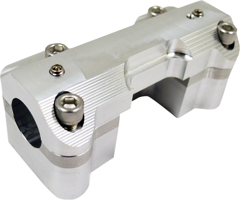 LA Choppers Raw Handlebar Clamp Kit in Natural-Raw, Aluminium For 2015-2017 FLTRX/FLTRU Models With (1 Inch) Diameter Handlebars