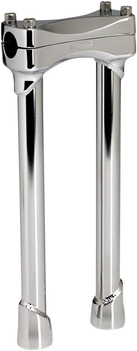 Biltwell Murdock Handlebar Risers Chrome Polished Silver Straight Steel Pair