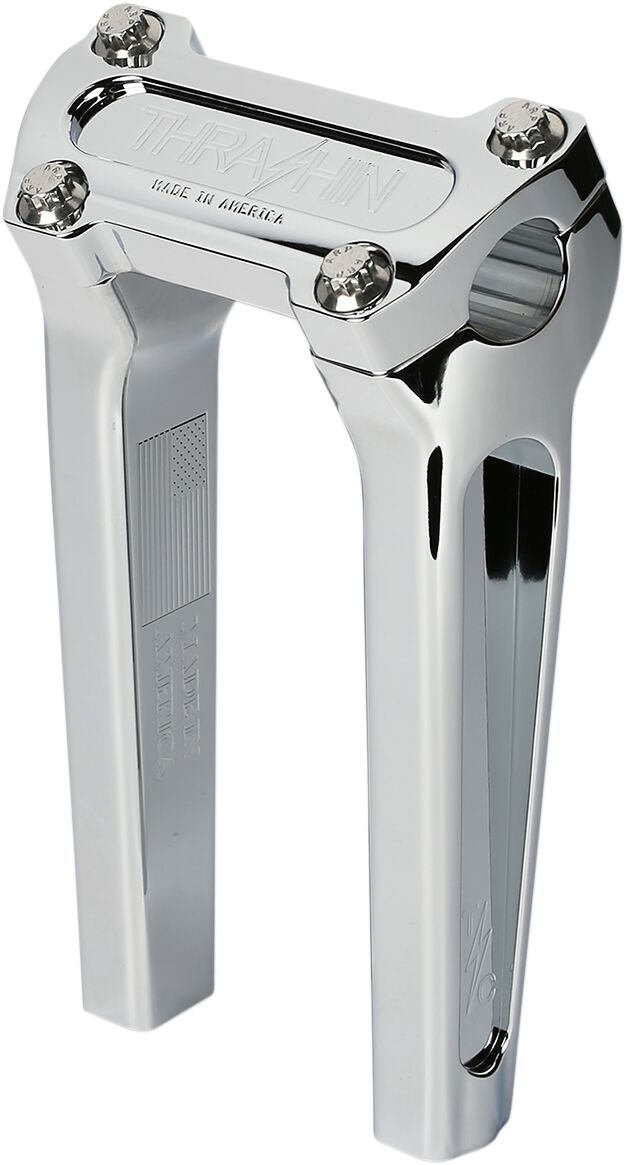 Thrashin Supply Co. 8 Inch Straight OG Handlebar Riser In Chrome