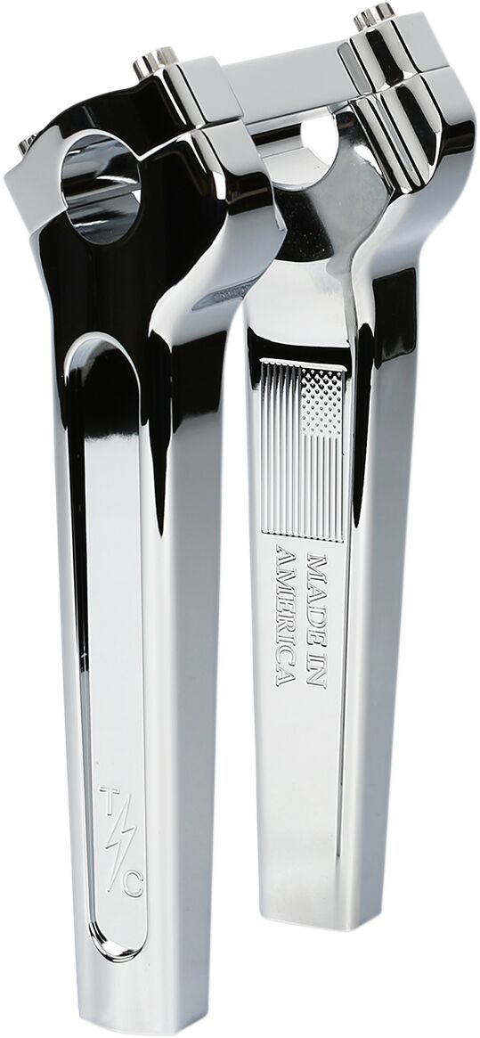 Thrashin Supply Co. 8 Inch Straight OG Handlebar Riser In Chrome