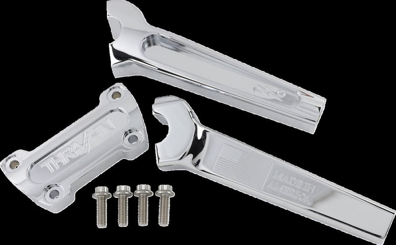 Thrashin Supply Co. 8 Inch Straight OG Handlebar Riser In Chrome