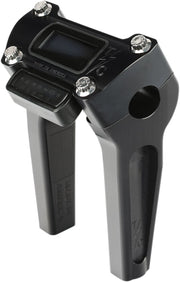 Thrashin Supply Co. 6 Inch Straight Handlebar Riser In Black With Gauge Cut Out