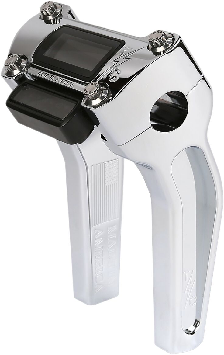 Thrashin Supply Co. 6.5 Inch Tall Pullback Handlebar Riser In Chrome With Gauge Cut Out