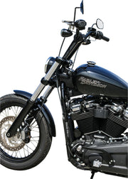 Thrashin Supply Co. 8 Inch Straight Handlebar Riser With Gauge Cut Out In Black