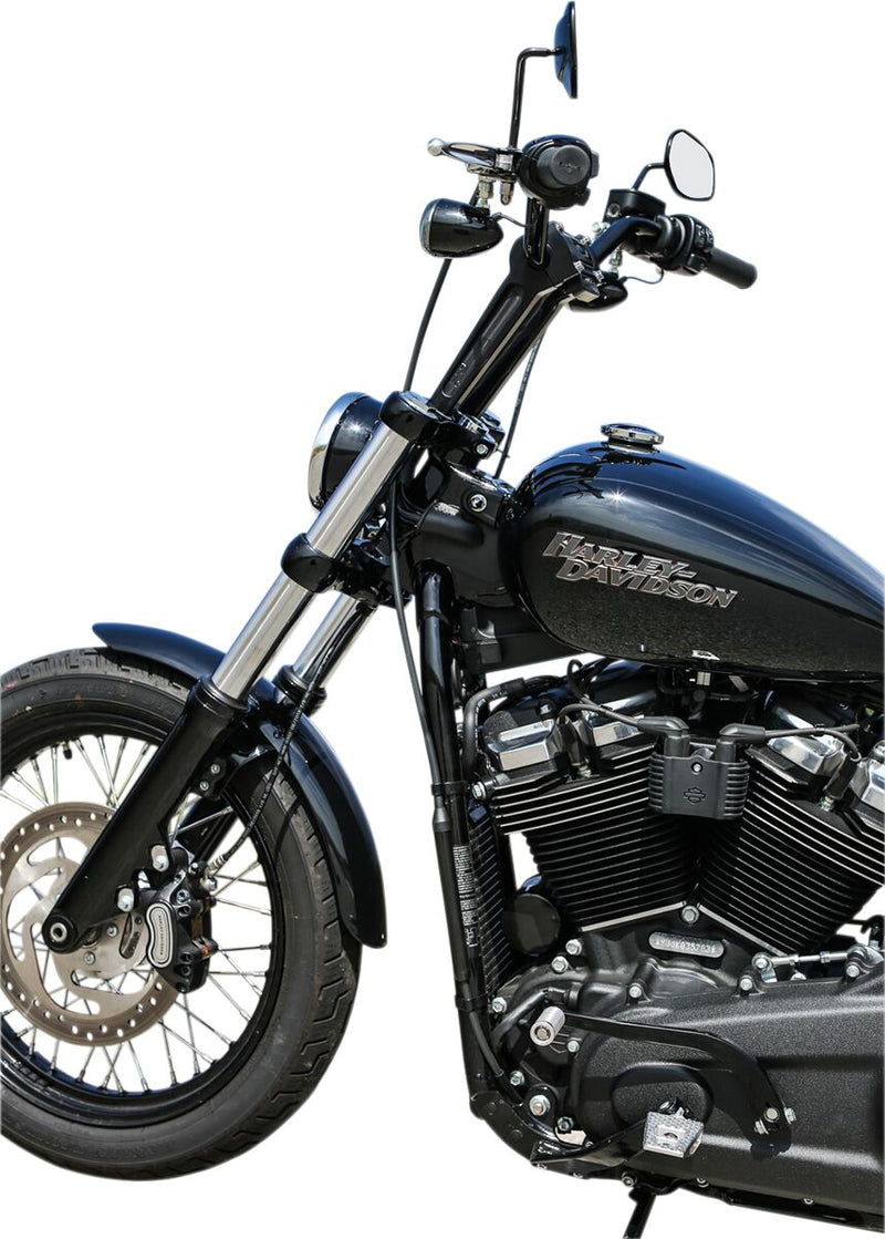 Thrashin Supply Co. 8 Inch Straight Handlebar Riser With Gauge Cut Out In Black
