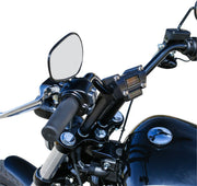 Thrashin Supply Co. 8 Inch Straight Handlebar Riser With Gauge Cut Out In Black