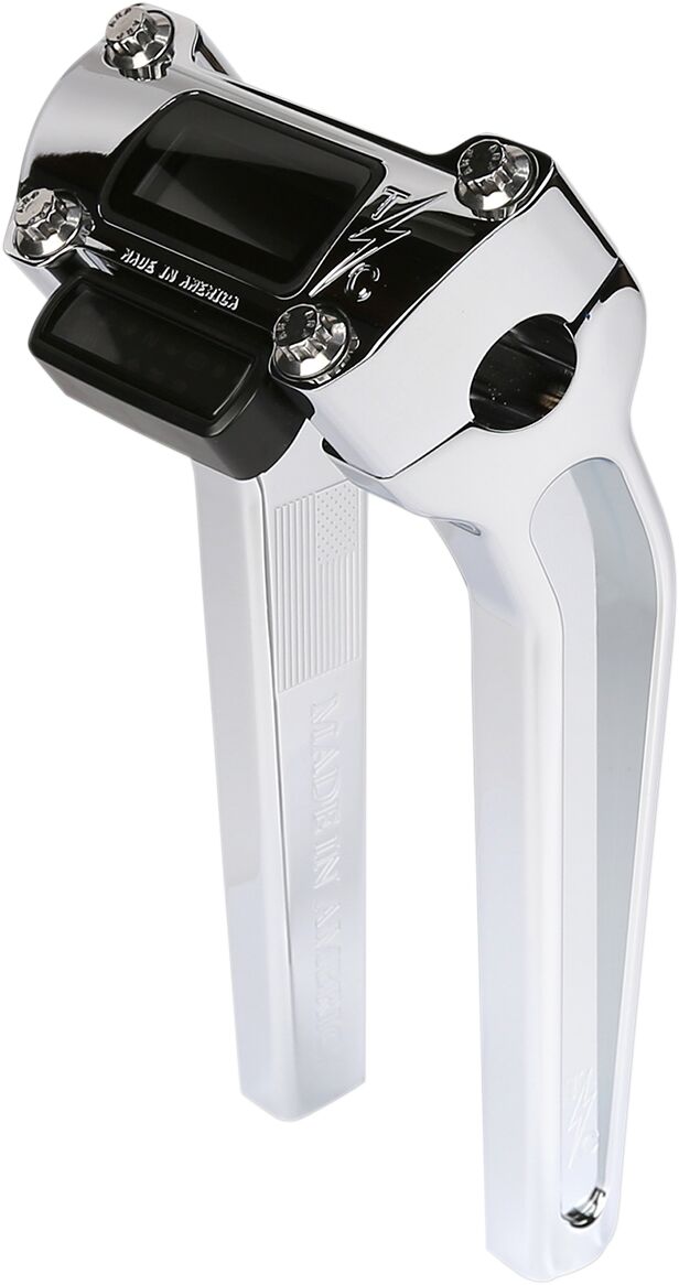 Thrashin Supply Co. 9.5 Inch Tall Pullback Handlebar Riser In Chrome With Gauge Cut Out
