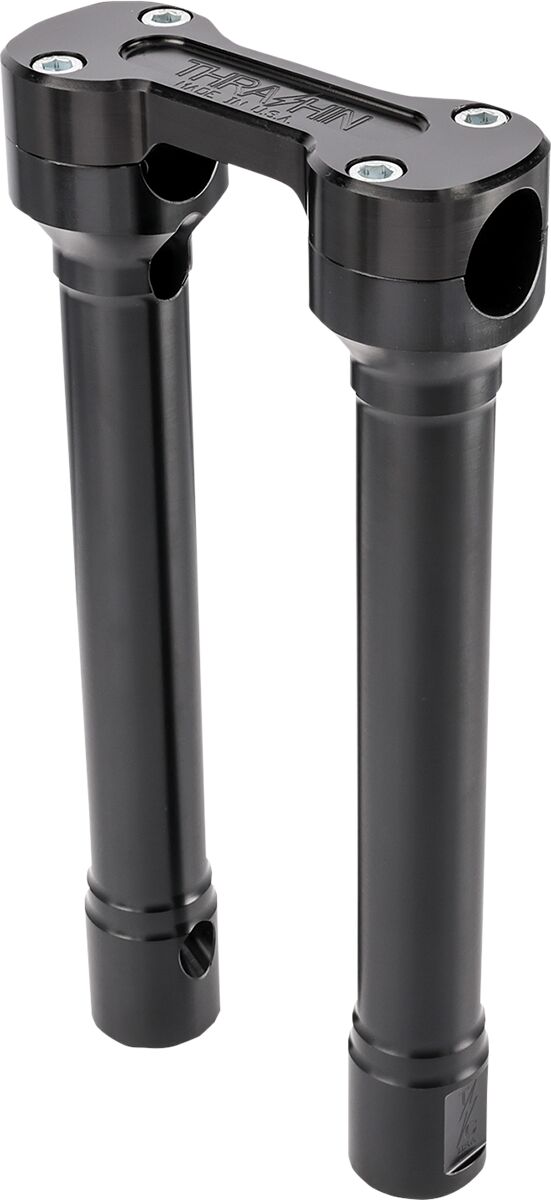 Thrashin Supply Co. 10 Inch Tall Hole Shot Handlebar Riser In Black For Harley-Davidson