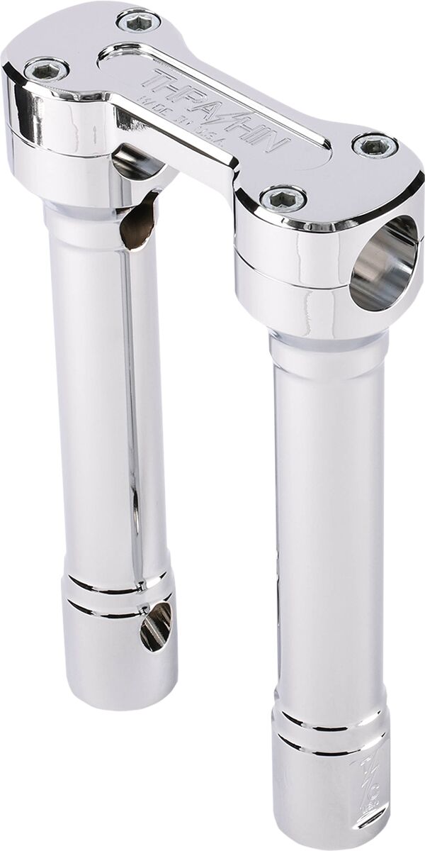 Thrashin Supply Co. 8 Inch Tall Hole Shot Handlebar Riser In Chrome For Harley-Davidson