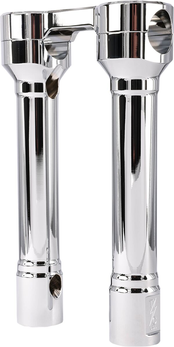 Thrashin Supply Co. 8 Inch Tall Hole Shot Handlebar Riser In Chrome For Harley-Davidson