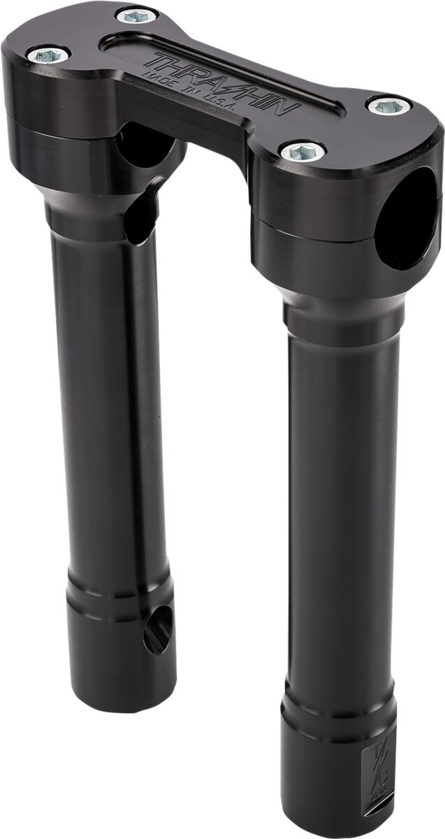 Thrashin Supply Co. 8 Inch Tall Hole Shot Handlebar Riser In Black For Harley-Davidson