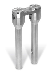 Heinz Bikes 12 Inch Clubstyle Straight Risers In Silver With Silver Top Clamp For 1 Inch Handlebars