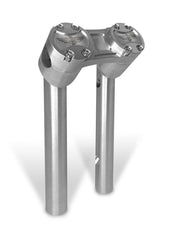 Heinz Bikes 10 Inch Clubstyle Pullback Risers In Silver With Silver Top Clamp For 1 1/4 Inch Handlebars